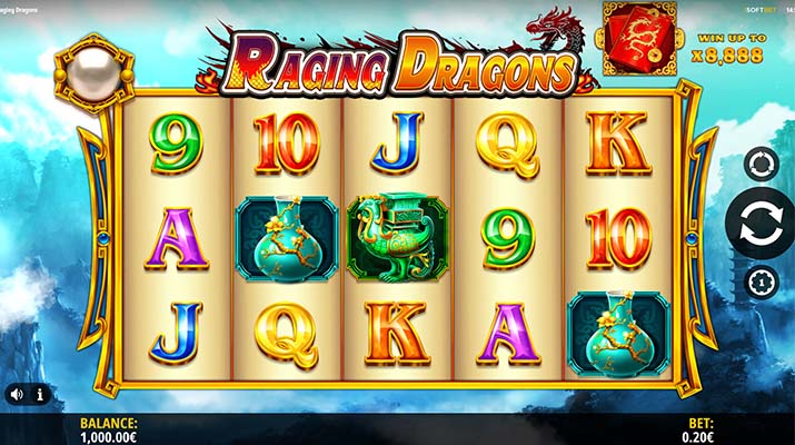 Eine kostenlose Demo-Version des Raging Dragons Slots.