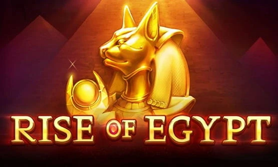 Das Logo des Spielautomaten Rise of Egypt.