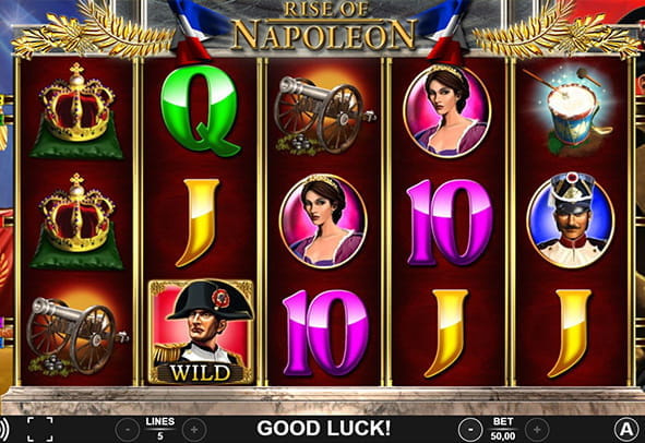 Eine kostenlose Demo-Version des Rise of Napoleon Slots. 