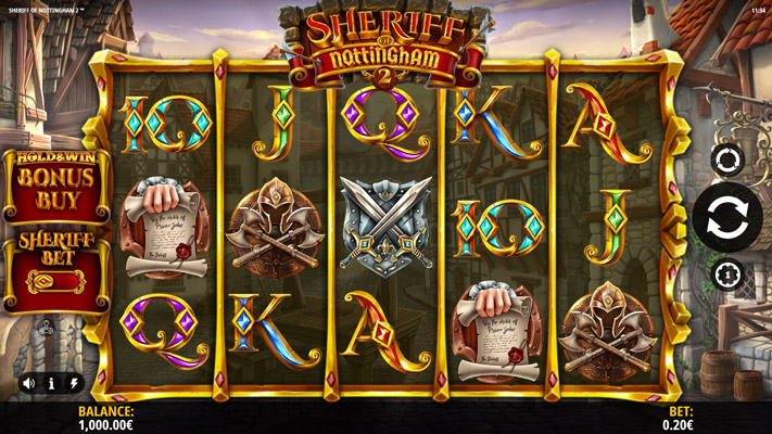 Eine kostenlose Demo-Version des Sheriff of Nottingham 2 Slots.