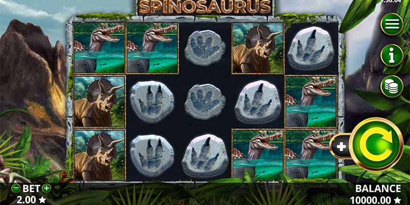Eine kostenlose Demo-Version des Spinosaurus Slots.