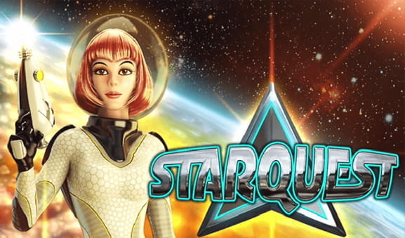 Das logo des Starquest Slots vom Hersteller Big Time Gaming.