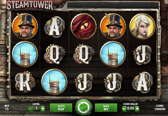 Eine kostenlose Demo-Version des Steam Power Slot.