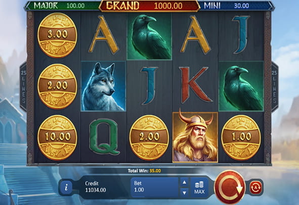 Eine kostenlose Demo-Version des Vikings Fortune: Hold and Win Slots.