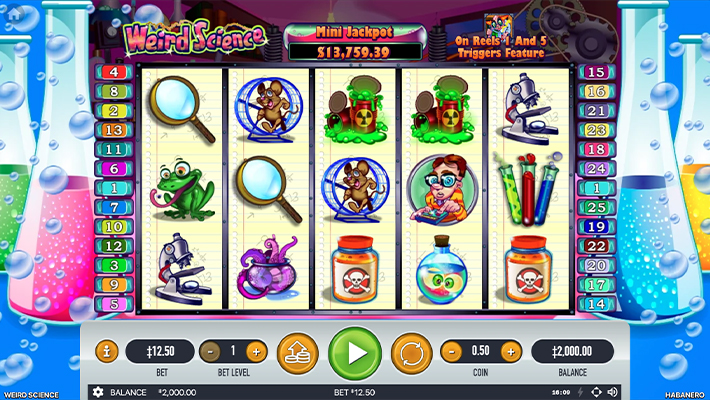 Eine kostenlose Demo-Version des Weird Science Slots.