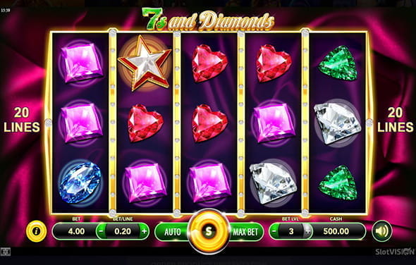 Der Slot 7s and Diamonds von SlotVision.