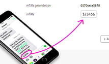 Die Zahlung per SMS TAN bestätigen