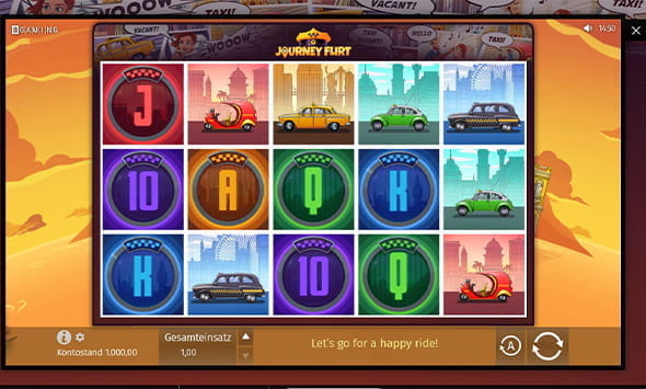 Der Spielablauf des Slot Journey Flirt der kostenlos getestet werden kann.