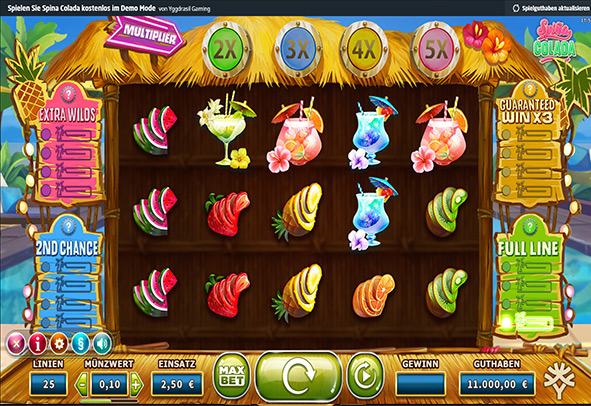 Der Spiña Colada Slots als Demo.