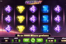 Der Slot Starburst im Spin Pug Casino.