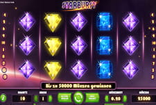 Die Walzen und Symbole des Starburst Spiels von NetEnt.
