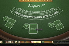 Ein Super 7 Blackjack Tisch im BetAlice Casino.