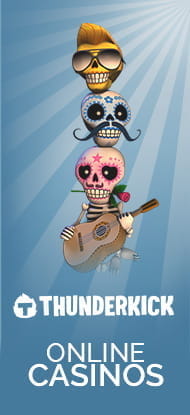 Das Bild zeigt Spielfiguren aus einem Thunderkick Slot.