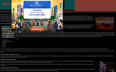 Der Footer eines Online Casinos ohne Lizenzen und Zertifikate.