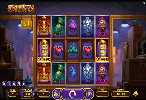 Der Vault of Fortune Slot als Demo.
