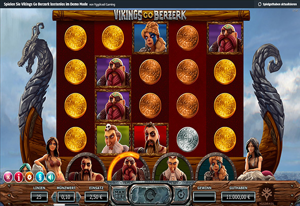 Der Vikings Go Berzerk Slot als Demo.