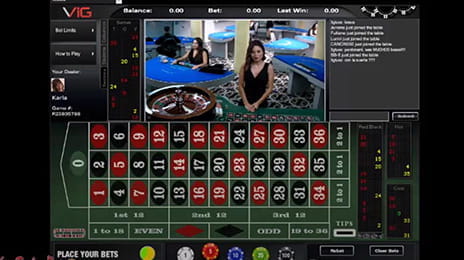 Live Roulette von Visionary iGaming.