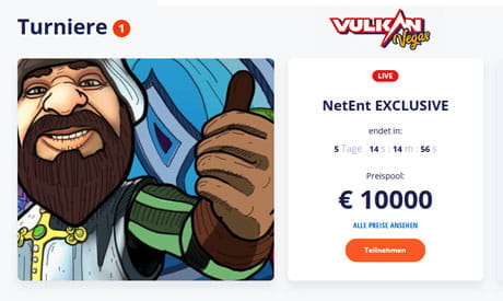 Beim Vulkan Vegas Online Casino Spielautomaten Turniere spielen