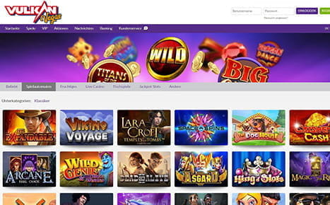 Vulkanvegas zählt zu den Betreibern mit dem größtem Spieleportfolio überhaupt.