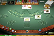 Das Spiel Double Exposure Blackjack.