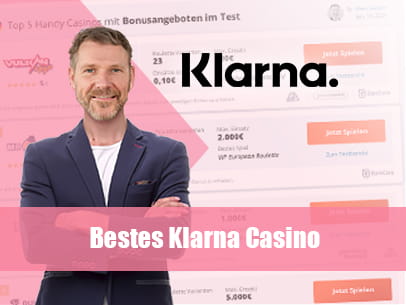 Ein Bild von Mark Seibert und daneben das Logo von Klarna.