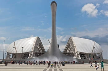 Das Olympiastadion in Sotschi