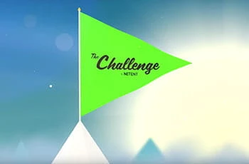 Screenshot aus dem Intro der Serie – ein Berg mit der Flagge der NetEnt-Challenge
