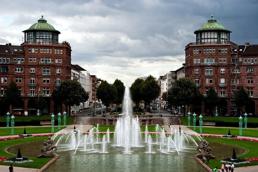 Springbrunnen im Zentrum Mannheims