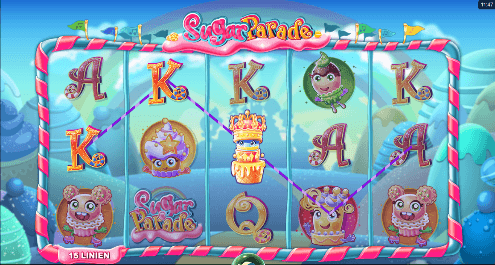 Startbildschirm des neuen Slots Sugar Parade