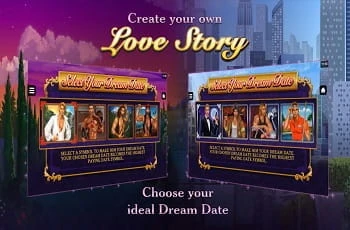 Startbildschirm des DreamDate Slots