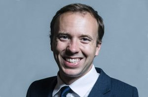 Ein öffentliches Foto des 40jährigen britischen Ministers für Digitales, Kultur, Medien und Sport, Matt Hancock