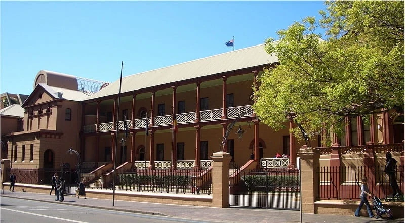 Ein Foto des Parlamentsgebäudes von New South Wales, Australien