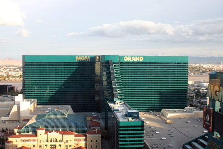 Ein Foto des MGM Grand Hotel-Komplexes im Casino-Delta Las Vegas, USA