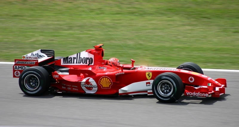 Ein Foto des legendären Michael Schumacher-Ferraris der Saison 2005