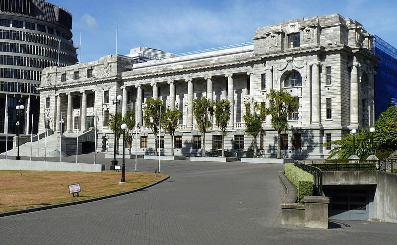 Neuseelands Regierungssitz in der Hauptstadt Wellington