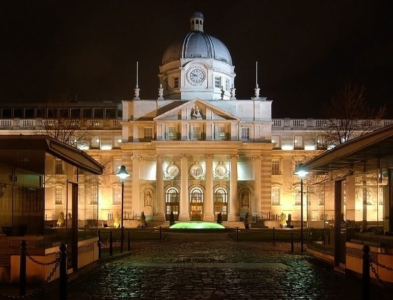 Das Parlamentsgebäude in Dublin, Irland.