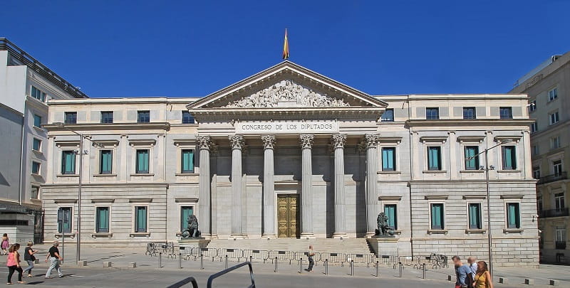 Das spanische Parlamentsgebäude.