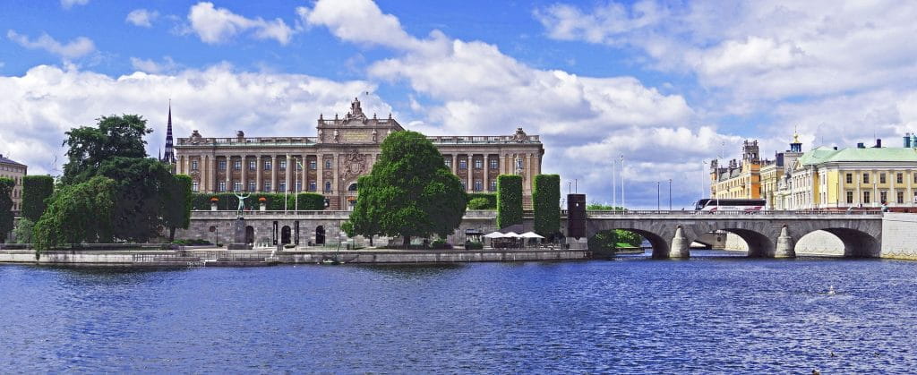 Zu sehen ist das schwedische Abgeordnetenhaus der Riksdag in Stockholm.