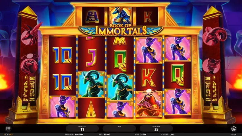 Der neue iSoftBet-Slot Book of Immortals. 