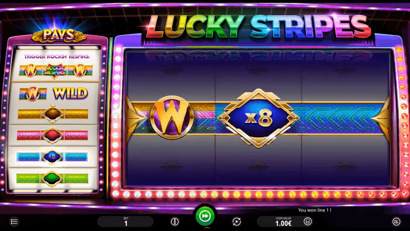 Der neue iSoftBet-Slot, Lucky Stripes. 