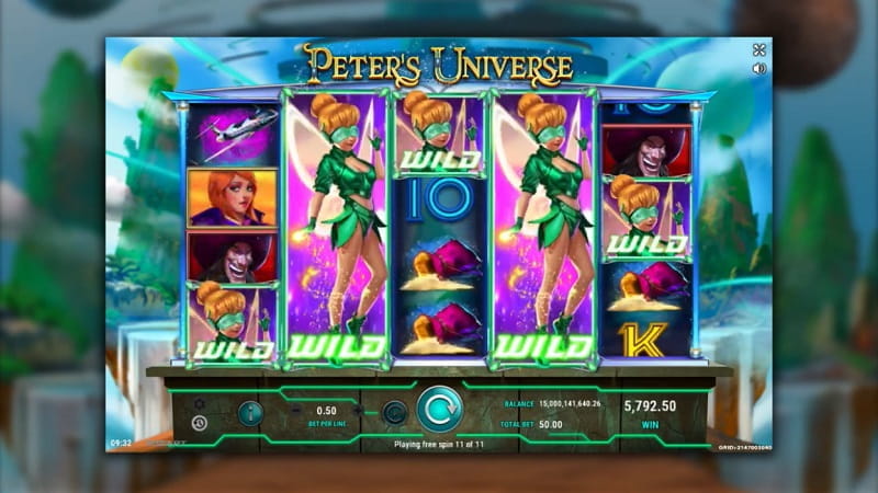 Der neue GameArt-Slot, Peters Universe. 