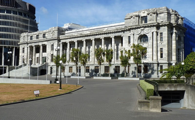 Das neuseeländische Parlament in Wellington.