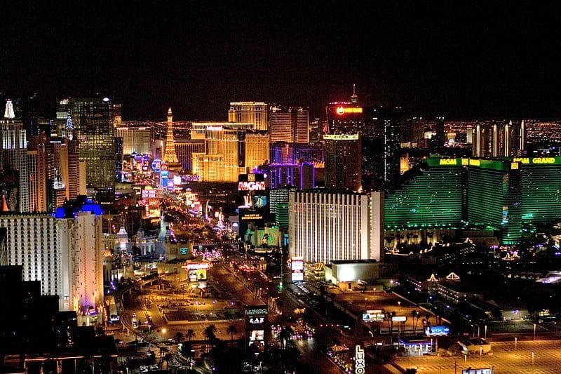Der Las Vegas Strip bei Nacht.