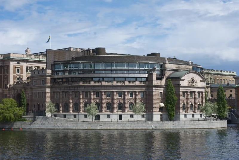 Der schwedische Reichstag in Stockholm.