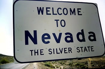 Ein Welcome to Nevada-Straßenschild.
