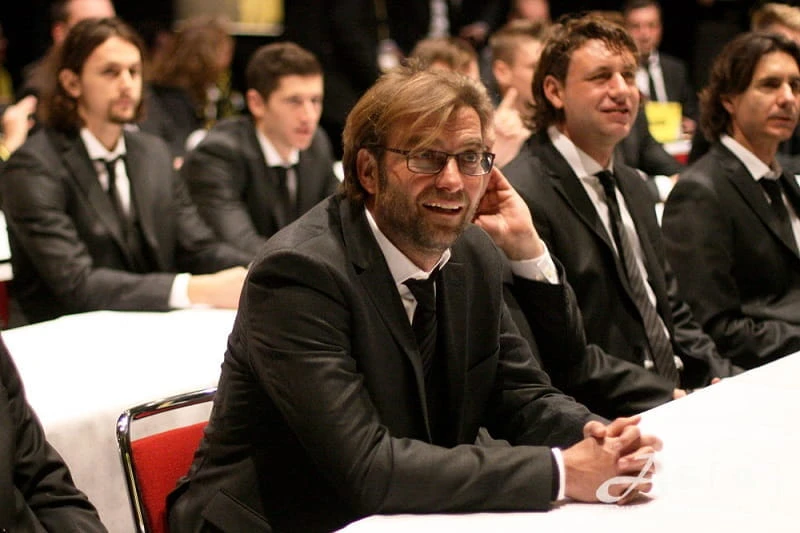 Der Liverpool FC-Trainer Jürgen Klopp auf einer Konferenz. 