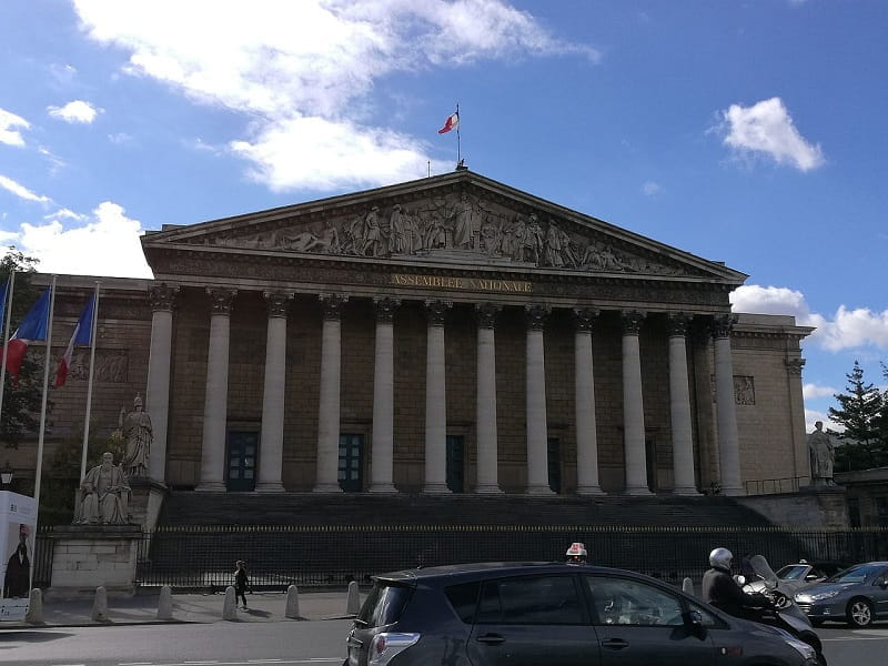 Das französische Parlament in Paris.