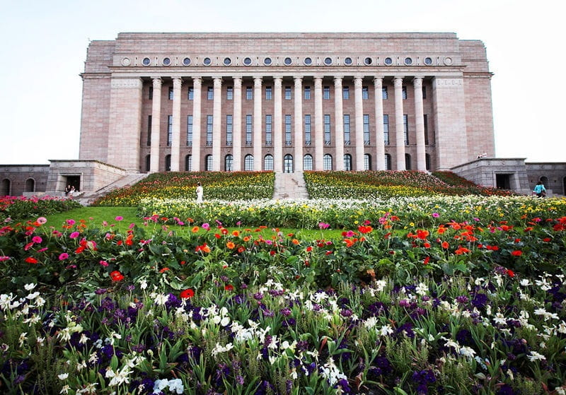 Das finnische Parlament in Helsinki.