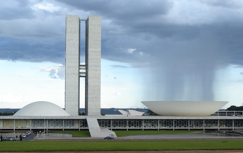 Das Gebäude des brasilianischen Nationalkongresses.