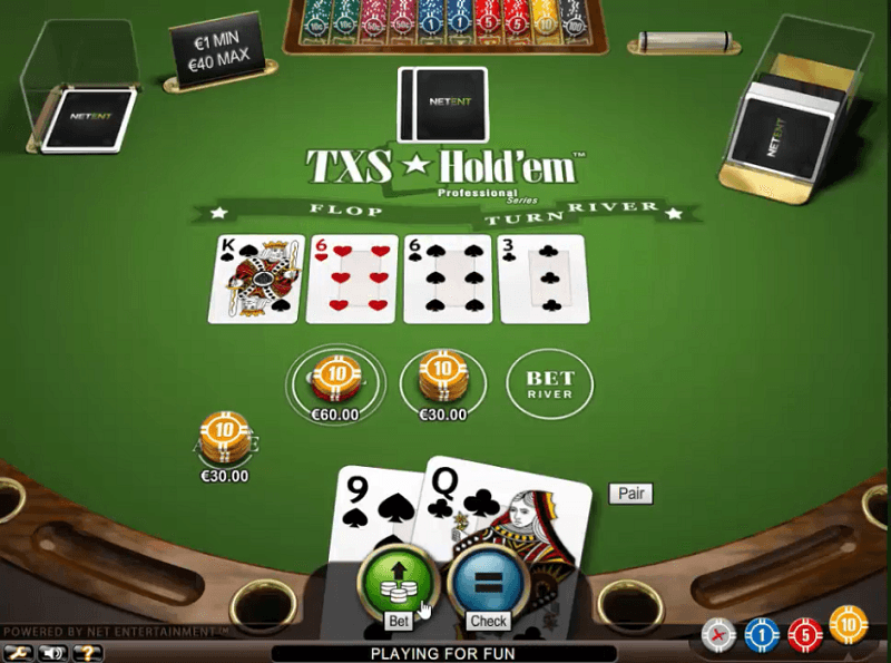 Einblick in einen Online Poker-Raum.